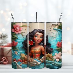 Hawaii 3D Moana Disney , Birthday Gift Mug, Skinny Tumbler, Gift For Kids