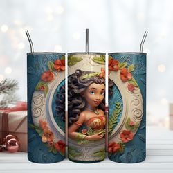 forest moana tumbler 20oz, birthday gift mug, skinny tumbler, gift for kids