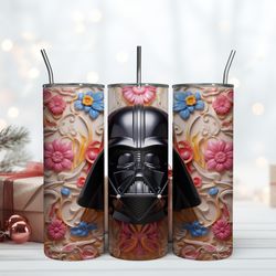 3D Darth Vader Face Tumbler 20oz, Birthday Gift Mug, Skinny Tumbler, Gift For Kids