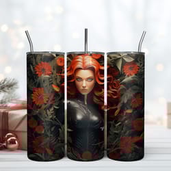 3d inflated black widow tumbler 20oz marvel template 20oz, birthday gift mug, skinny tumbler, gift for kids, gift for lo