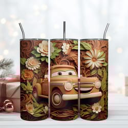 3d inflated retro car 20oz disney cars 20oz, birthday gift mug, skinny tumbler, gift for kids, gift for lover