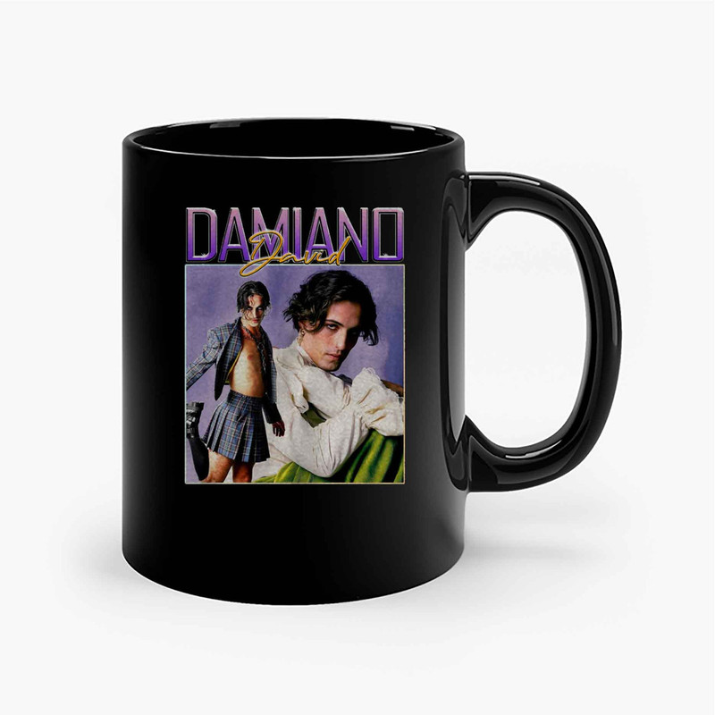 Maneskin Damiano David Vintage Music Ceramic Mugs.jpg