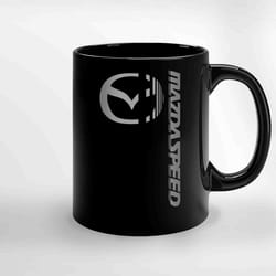 mazdaspeed logo gray ceramic mugs, funny mug, gift for him, gift for mom, best friend gift