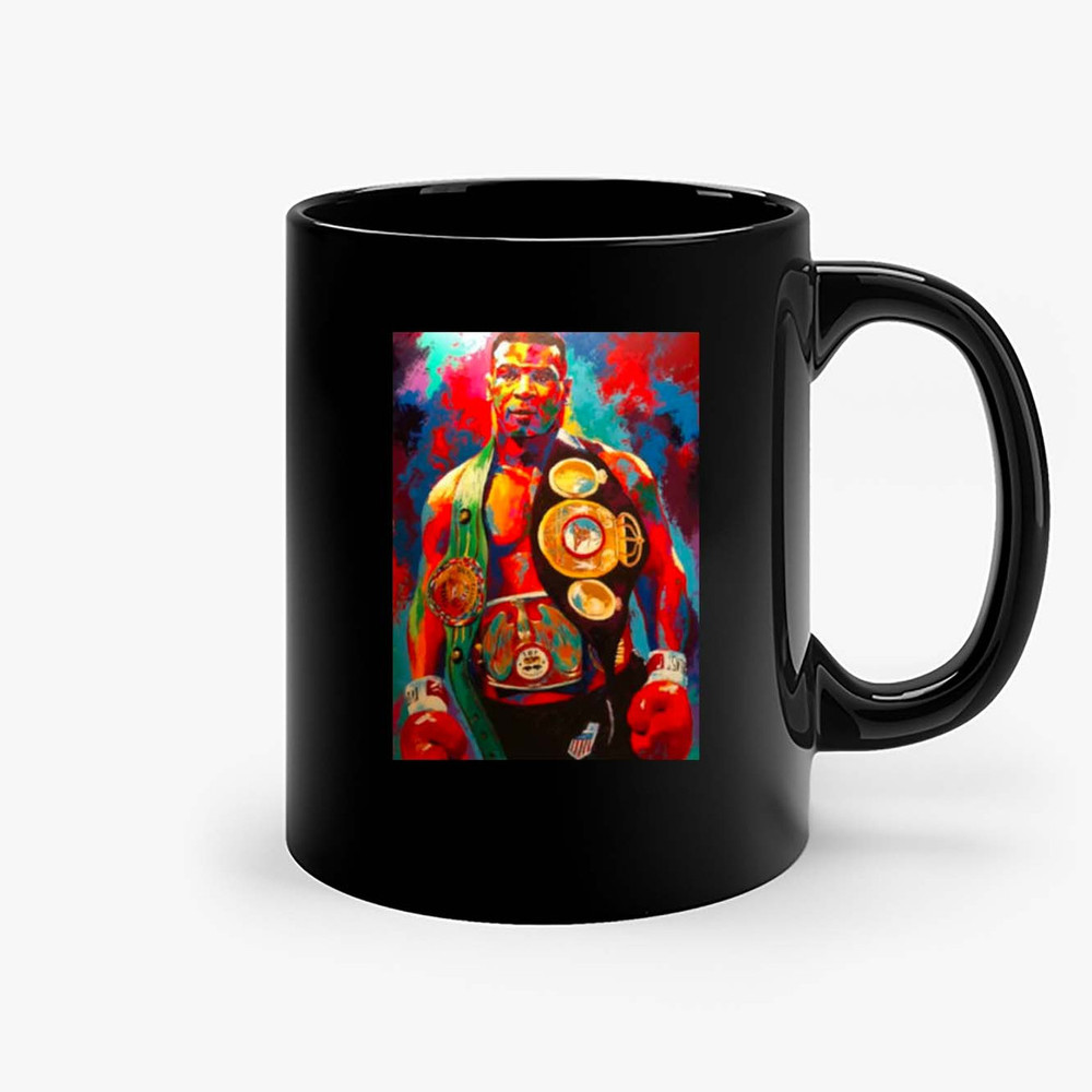 Mike Tyson Champion Belt Fighter Boxing Pop Art Ceramic Mugs.jpg