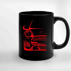 mini cooper works illustration ceramic mugs, funny mug, birthday gift mug, custom mug, gift for her, gift for him