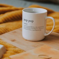 custom pop pop definition coffee mug, gift for grandpa, gift idea for grandpa, custom grandpa mug