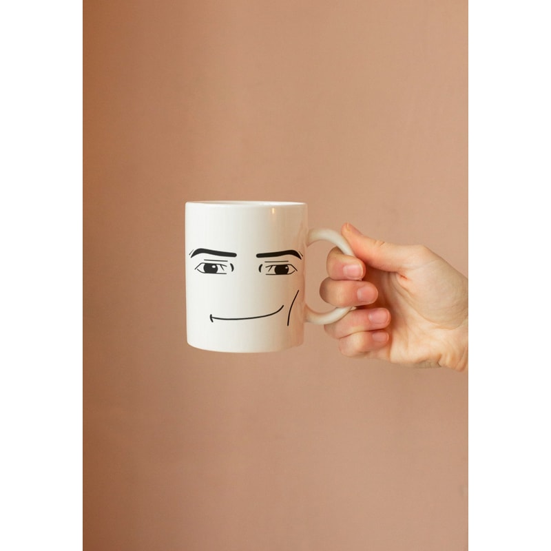 Roblox man face mug, 11oz roblox game face mug, gamer gift, gift for Roblox player, funny mug.jpg