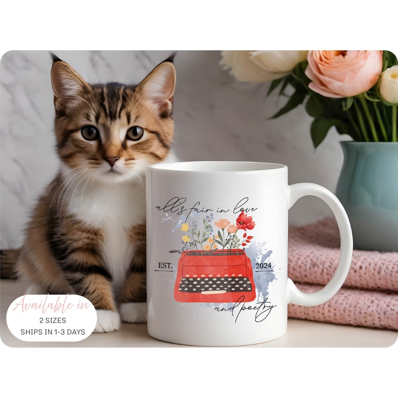 All's Fair In Love and Poetry Mug, TTPD Mug, Swiftie Fan Mug, Gift for Swiftie, The Tortured Poets Department, TTPD Merch, Love and Poetry.jpg