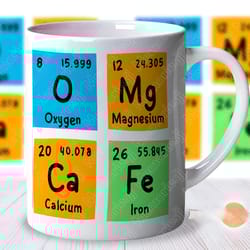 chemistry teacher mug wrap, periodic table design for science mug wrap,11oz 15oz coffee mug wrap, sublimation mug wrap