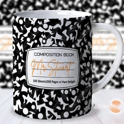 custom mug wrap cat design personalized design for teacher and student kitten design mug wrap design to sublimate