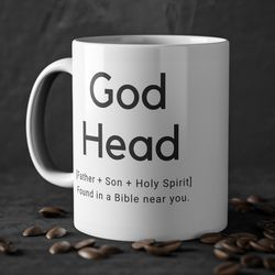 god head, reformed gift, martin luther, theology gift, standard mug, 11oz, god, religious gift, christian mug