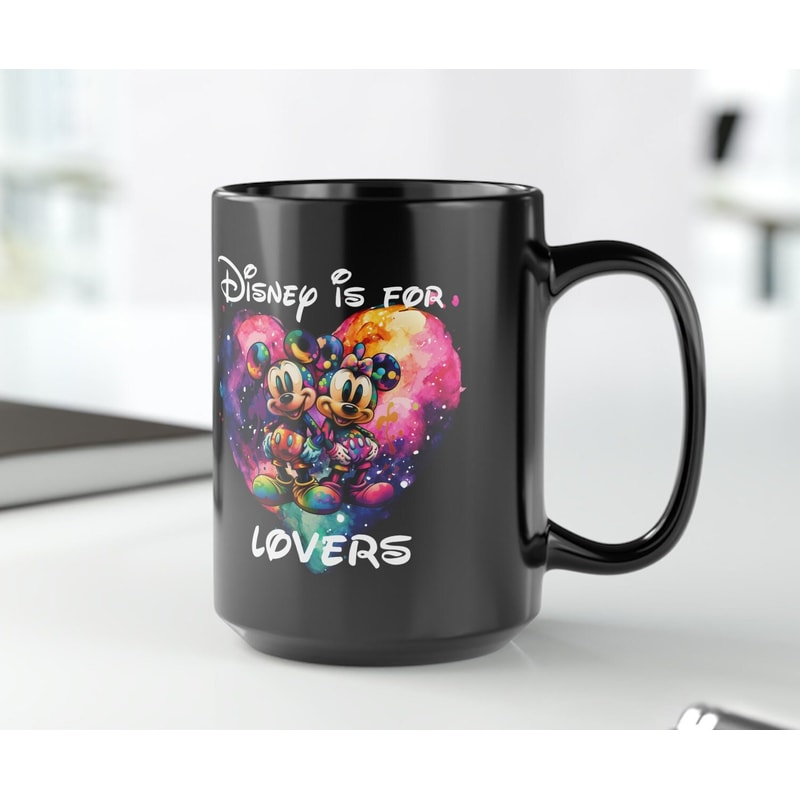 Disney Is For Lovers Black Mug, 15oz, Disney Is For Lovers Black Coffee Cup, Disney Coffee Cup, Disney Mug.jpg
