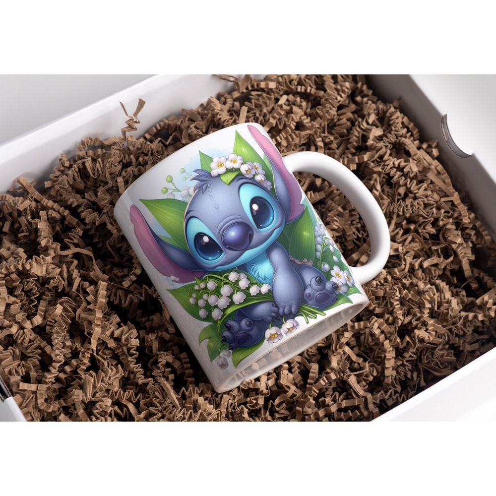 Personalized cup with first name, birthday mug gift, birthday, happy valentine, love, friendship, couple, love, lily of the valley stitch mug.jpg