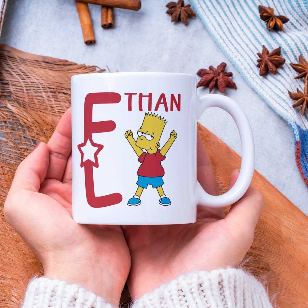 Personalized Simpson mug, boy child mug, Simpson personalized first name, customizable mug to offer.jpg