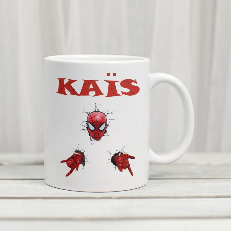 Personalized Spiderman theme mug, children's mug, Spiderman the Spider-Man, personalized mug to offer, Christmas gift.jpg