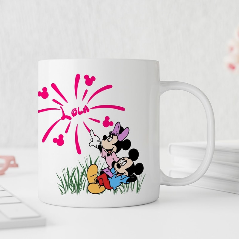 Personalized mug with first name Mickey theme Minnie Christmas gift.jpg