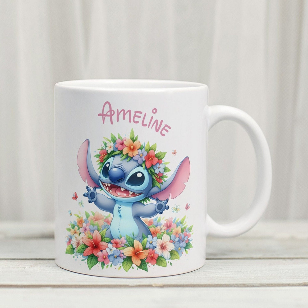 Personalized stitch mug, children's cup, sleeper stitch, customizable mug to offer, personalized first name cup 1.jpg