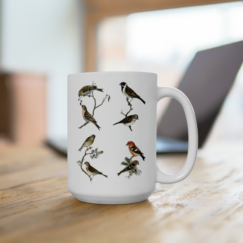 Bird Watchers Ceramic Mug, Whitefish Point, Song Birds Life List, Bird Observatory, Bird Feeder Birds, Ornithology Research..jpg