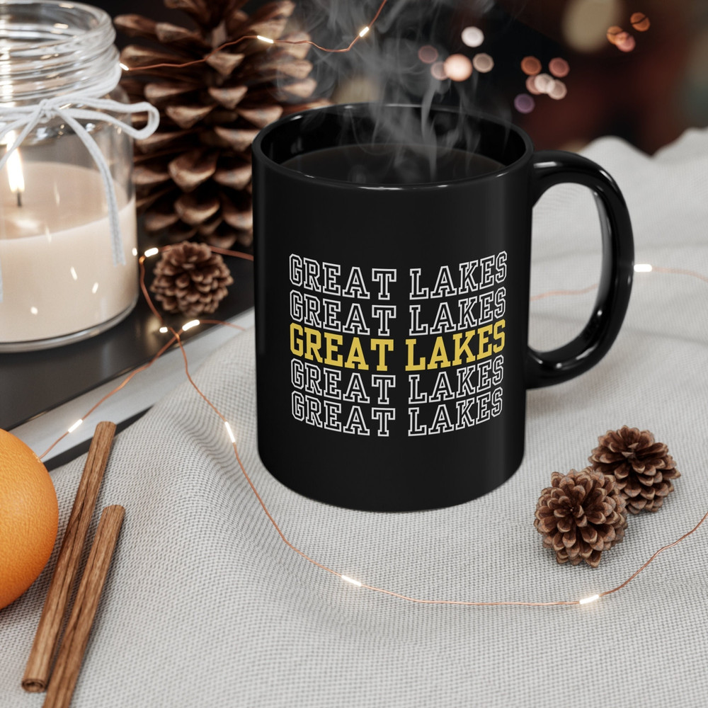 Great Lakes Living Black Mug Northern Michigan Up coffee cup for Michigan dad mug gift North Great Lake Life mug for Superior 906 Yooper.jpg