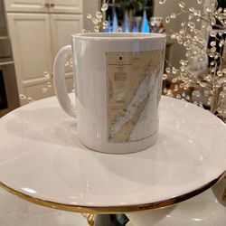great lakes mug, lake michigan chart coffee mug, gift for him michigan map mug, michigan lake map nautical gift mug