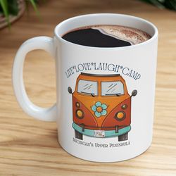 michigan upper peninsula camper mug, gift for northern michigan camping coffee mug, for yooper vacation for 906 yooper