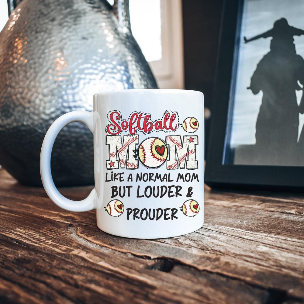 Softball Mom Mugs, Gift for Mother's Day, Mother's Day Mugs, Gifts For Mom, Gift for softball family, Family Baseball Coffee Mug, Mom Mugs.jpg