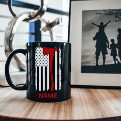 thin red line support coffee mug,s, custom firefighter mug, custom fire department mug, custom first responder mug