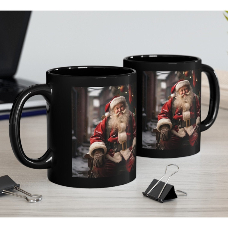 Vintage Santa Claus Mug gift for mom Jolly Old Saint Nick Christmas Kitchen coffee mug with Santa for grandma Christmas Mug gift for Grandpa.jpg