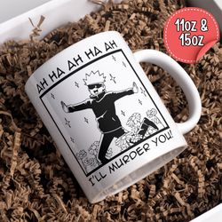 gojo satoru mug, ill murder you large mug, jujutsu kaisen mug, kawaii aizawa sensei anime mug, anime coffee lover mug