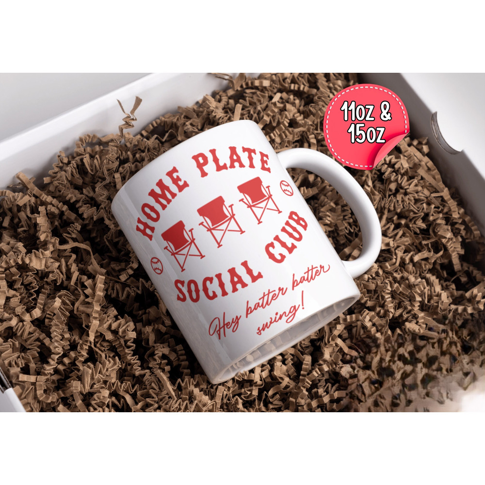 Home Plate Social Club Mug Baseball Mug Funny Softball Bug Baseball Mom Cup Baseball 11oz & 15oz Gift.jpg