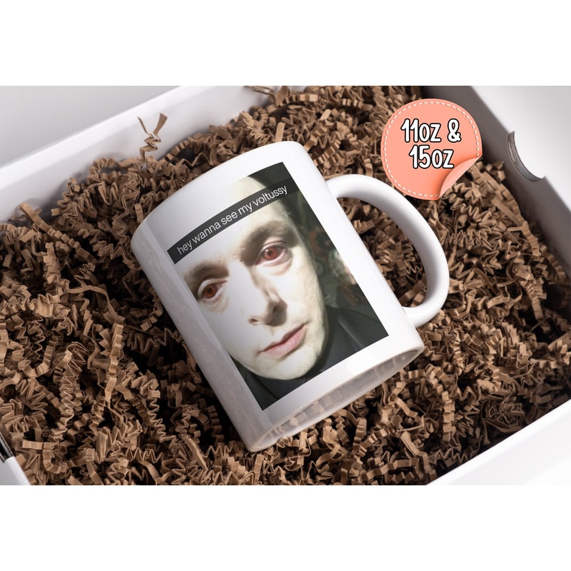 Wanna See My Voltussy Vampire Snap Funny Meme Large White Ceramic Coffee Mug Robert Pattinson.jpg