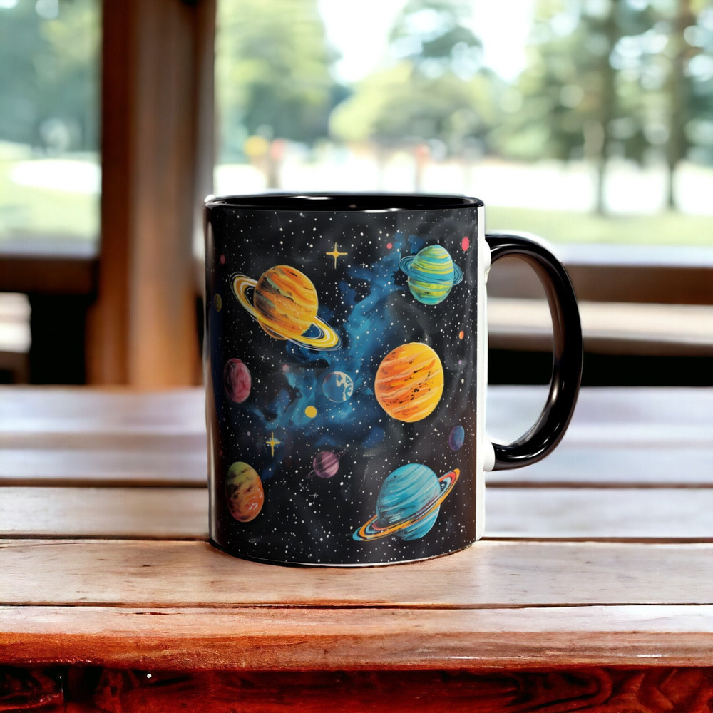 Ceramic Space Mug 11oz, Galaxy Coffee Mug, Colorful Planets Art Stars Universe, Space Mug, Space Lover Gift, Nasa Coffee Cup, Astronomy Gift.jpg