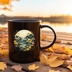 expedition 71 mission logo 11oz mug, space collectible crewed space mission