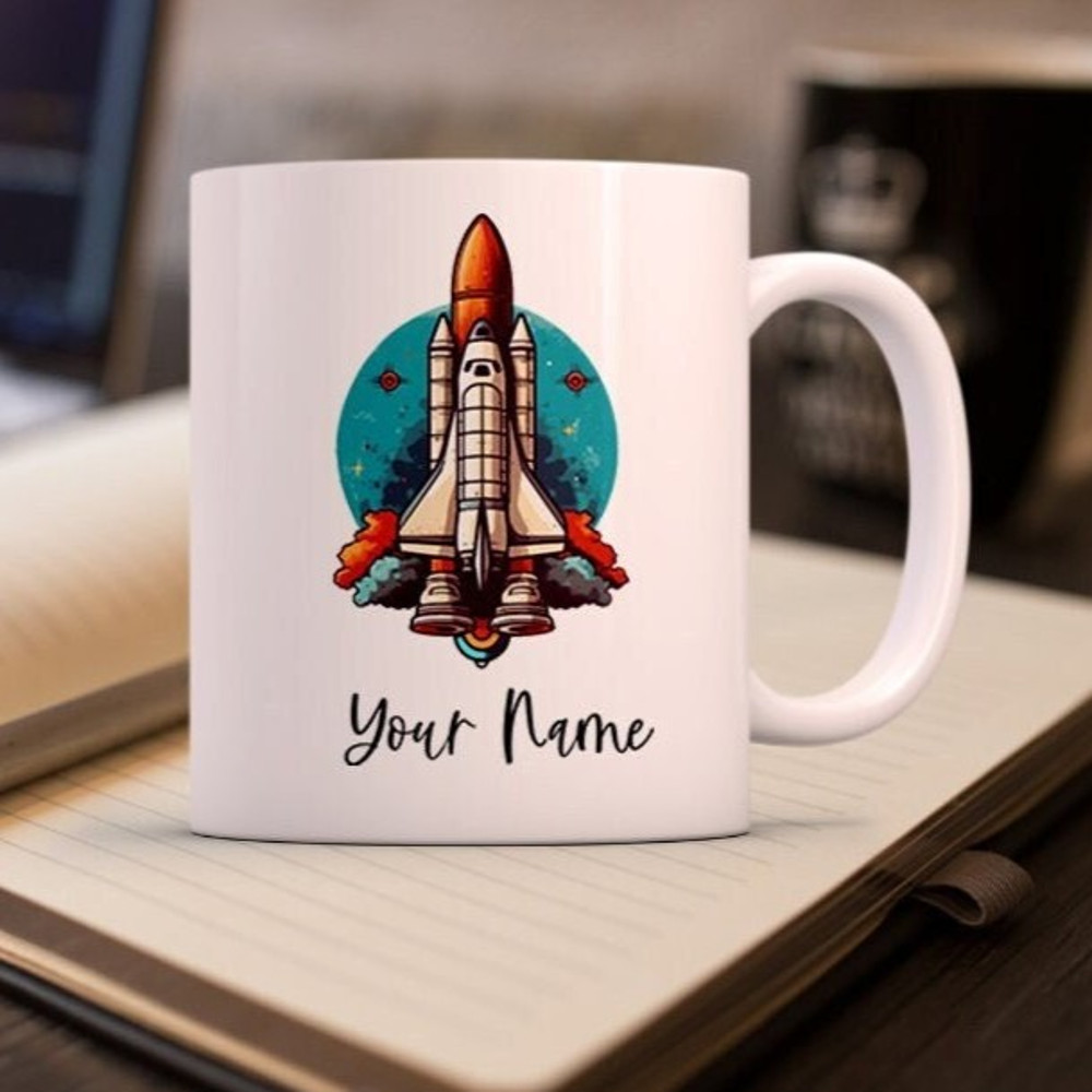 Rocket Coffee Mug Space Mug for Aerospace Engineer Gift for him Personalised Mug Custom Name Mug Funny Gift Idea Gift for Birthday Christmas.jpg