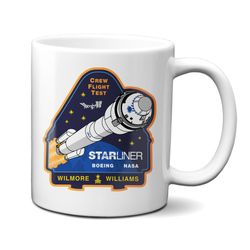 starliner crewed mission 11oz mug, space collectible starliner mission