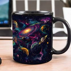 vibrant space coffee mug, space mug, cosmic mug, space mug, galactic mug, space themed 11oz mug, astronomy mug