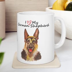 german shepherd love ceramic coffee mug