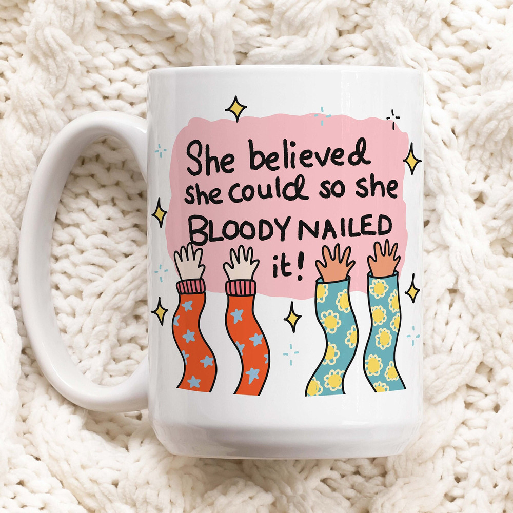 She believed she could Mug, Graduation Job Promotion Gift, Appreciation Mug, Congrats Gift, Positivity,Best Friend Gift, Ceramic Cup.jpg