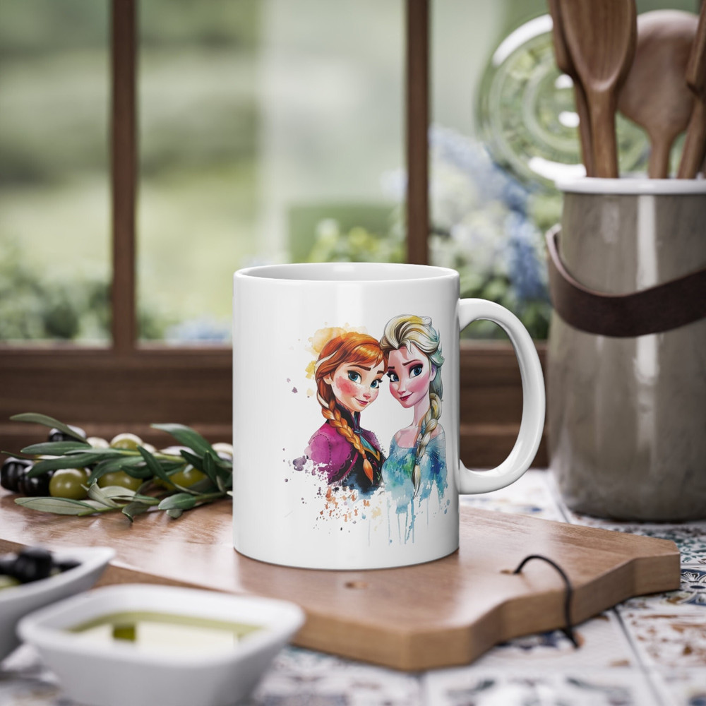 Olaf, Anna and Elsa Mug  Frozen  11oz mug  coffee lover  drinking mugs  gift for him  gift for her.jpg