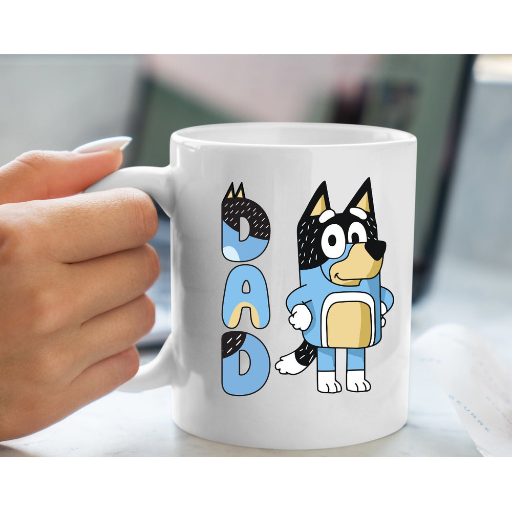 Blue Dog Inspired Mug & Tumblers Bluey Chilli Cool Dad Mug Bandit Dad Coffee Cup Bluey Chilli Heeler Fathers Day Gift Bluey Lover.jpg