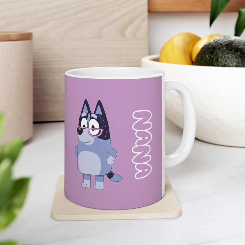 Bluey Nana Ceramic Mug 11oz, Bluey Mug, Bluey Mom Coffee Cup, Gifts for Mom, Gifts for Women, Bluey Gifts, Coffee Lovers.jpg