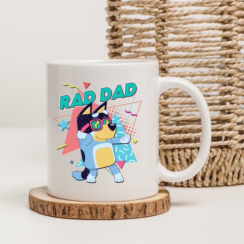 Bluey Rad Dad Mug Bluey Chilli Cool Dad Mug Blue Dog Inspired Mug & Tumblers Bandit Dad Mug Bluey Chilli Heeler Fathers Day Gift.jpg