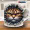 3D Angry Cat Hole In A Wall Mug Wrap, 11oz & 15oz Mug Template, Mug Sublimation Design, Mug Wrap Template PNG, Cat Mug Press Design, digital.jpg