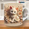 3D Cute Kitten Mug Wrap, 11oz & 15oz Mug Template, Mug Sublimation Design, Mug Wrap Template PNG, Cat Mug Press Design, digital download,PNG.jpg