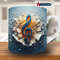 3D Treble Clef Mug Wrap, 11oz & 15oz Mug Template, Mug Sublimation Design, Mug Wrap Template, Digital Download PNG, music lover, Music Notes.jpg