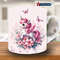3D Unicorn Hole In A Wall Mug Wrap, 11oz & 15oz Mug Template, Mug Sublimation Design, Mug Wrap Template PNG,Digital download,pink butterfly.jpg