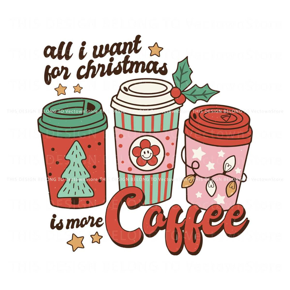 All I Want For Christmas Is More Coffee SVG Cricut Files.jpg