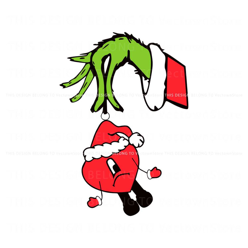 Bad Bunny Ornament Grinch Hand SVG Digital Cutting File.jpg