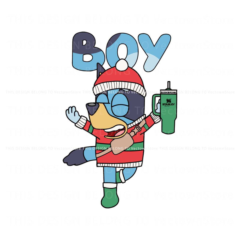 Bluey Boy Christmas Stanley Tumbler SVG Digital Cricut File.jpg