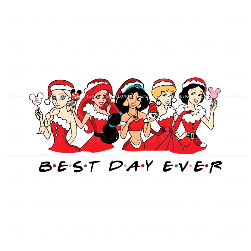 Christmas Disney Princess Best Day Ever SVG Download.jpg